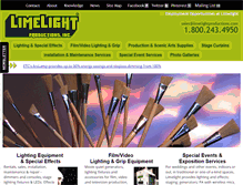 Tablet Screenshot of limelightproductions.com